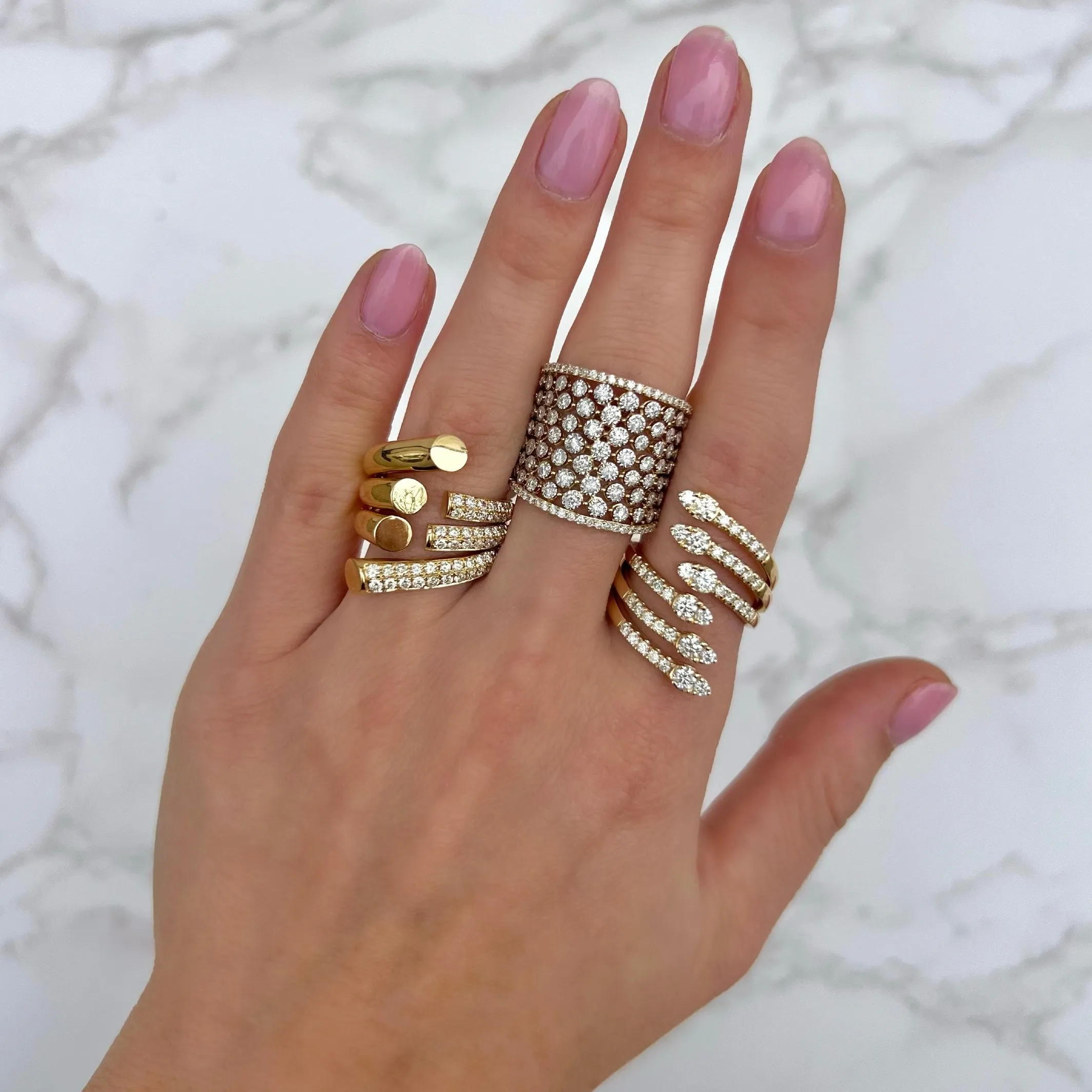 14K GOLD DIAMOND LACEY RING