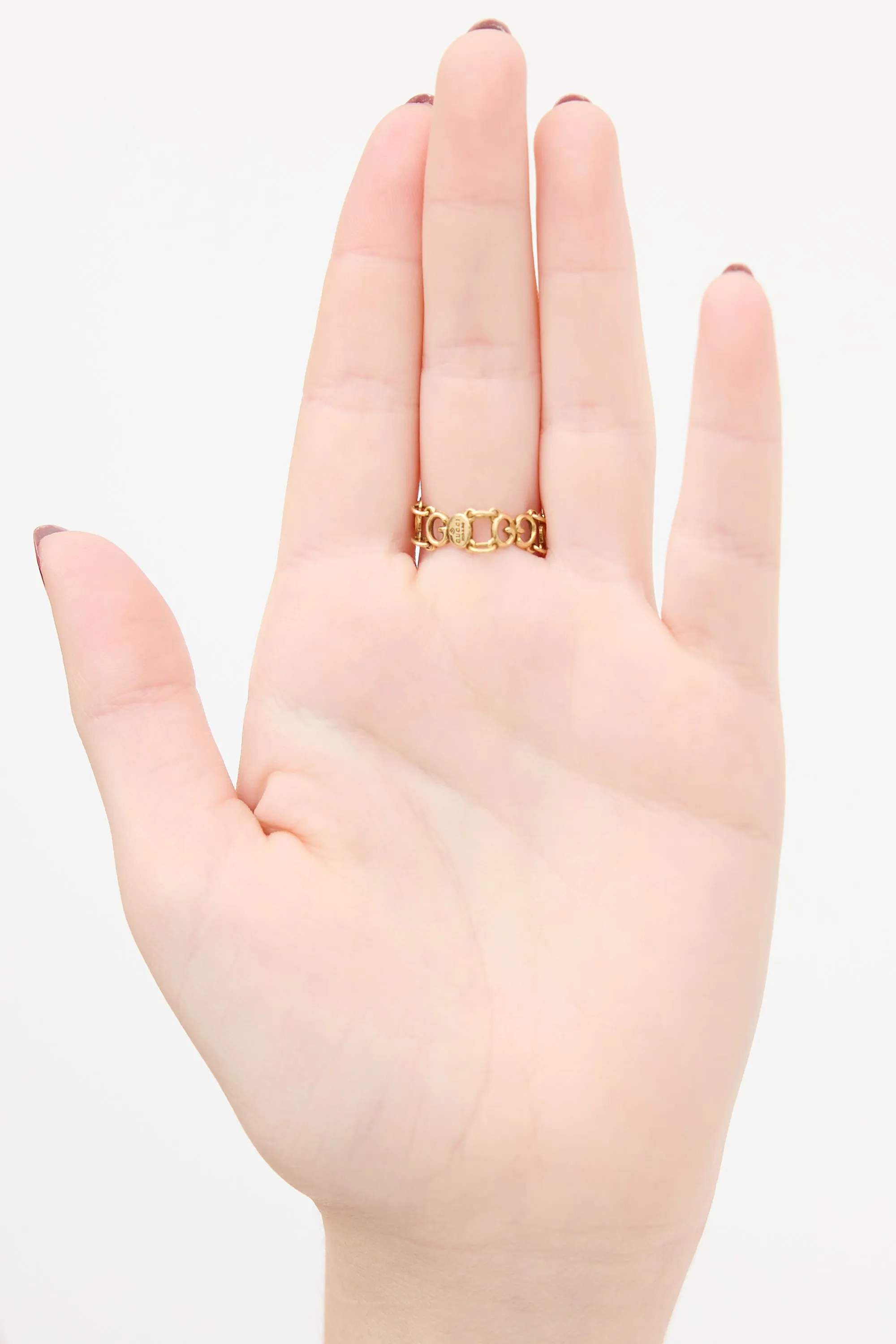 18K Gold GG Link Ring