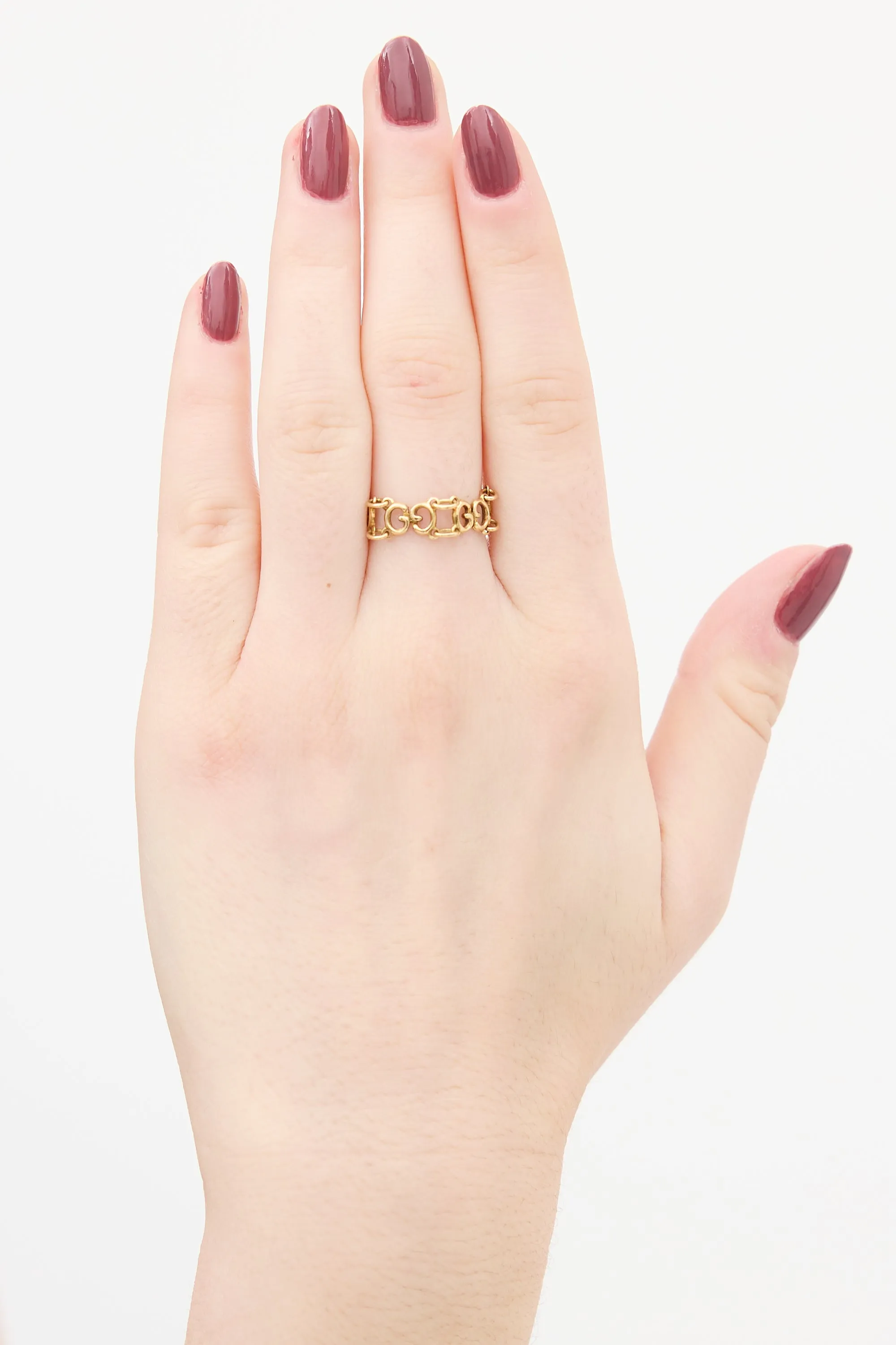 18K Gold GG Link Ring
