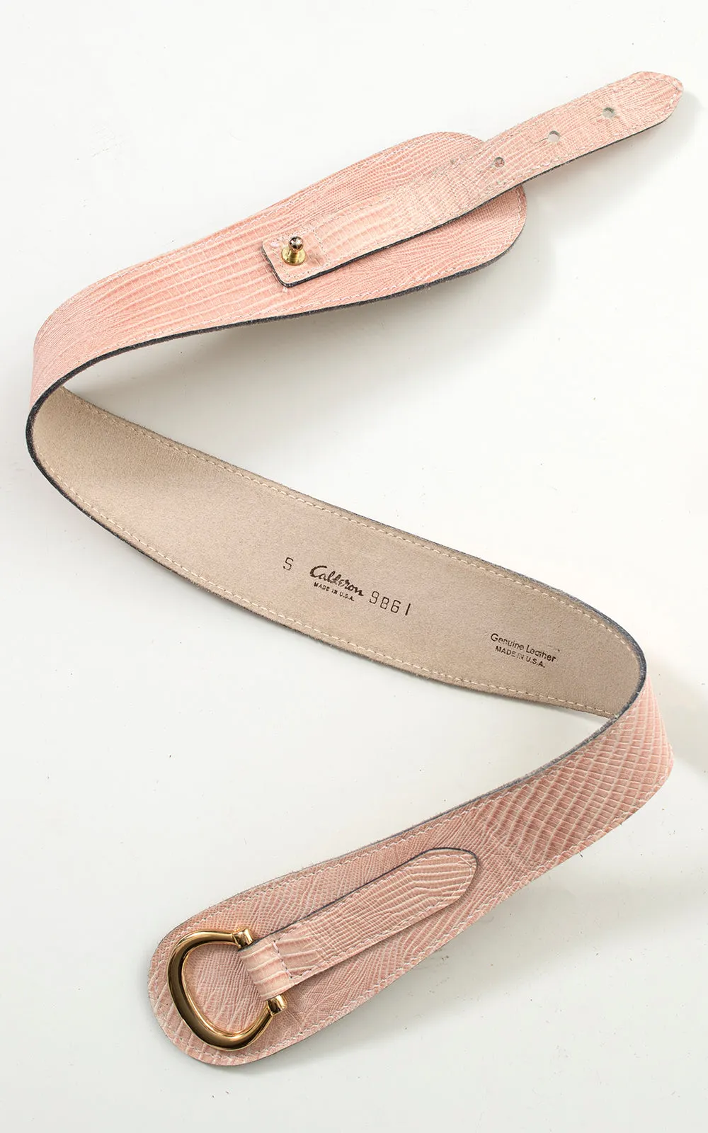 1950s Style CALDERON Pink Cinch Belt | small/medium