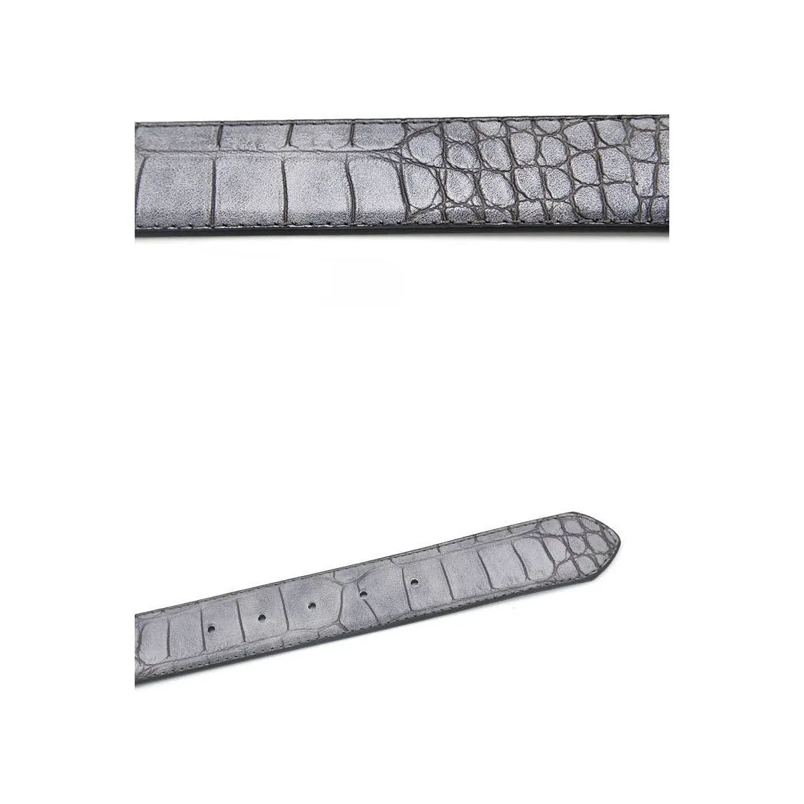 Alligator Luxe Textured Leather Belt