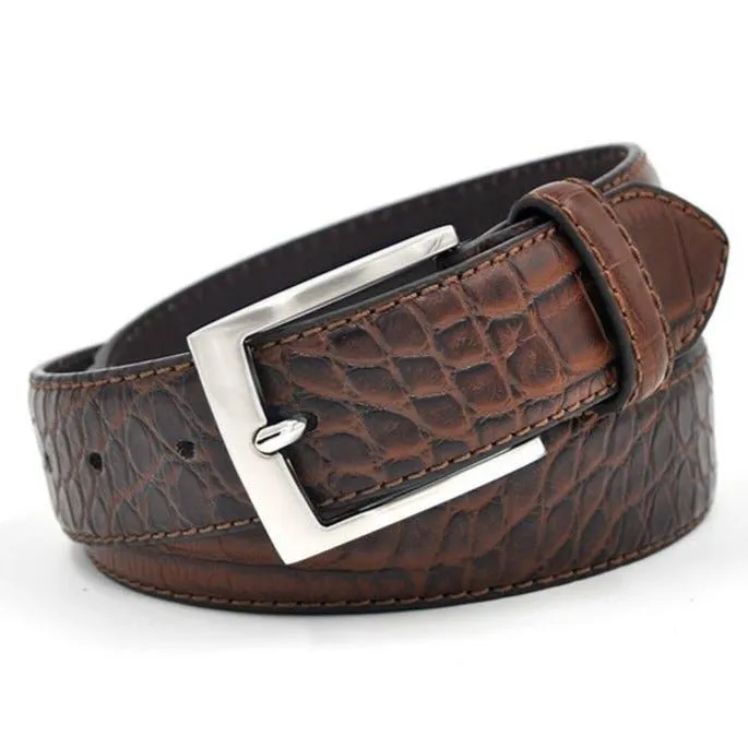 Alligator Luxe Textured Leather Belt