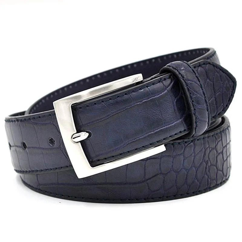 Alligator Luxe Textured Leather Belt