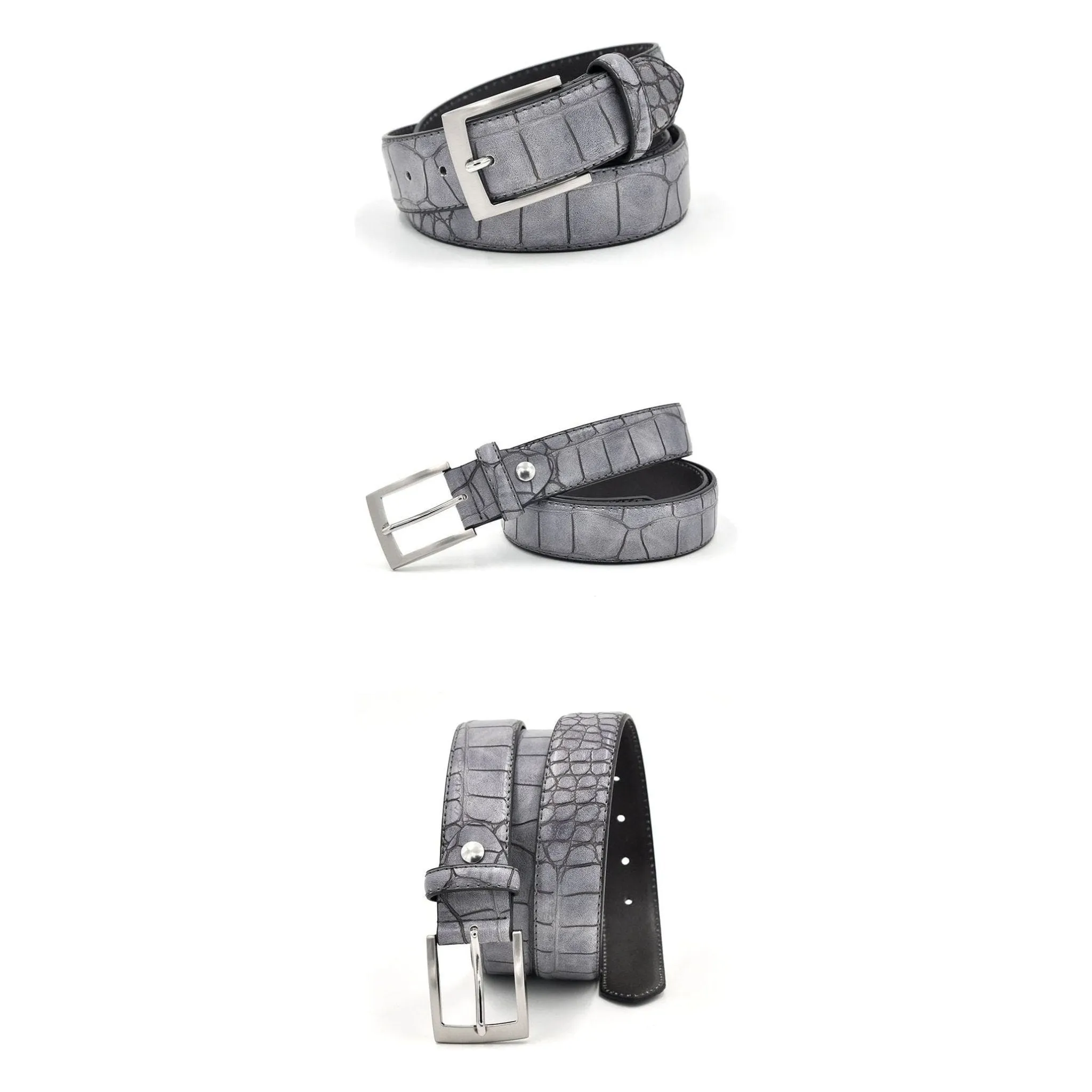 Alligator Luxe Textured Leather Belt