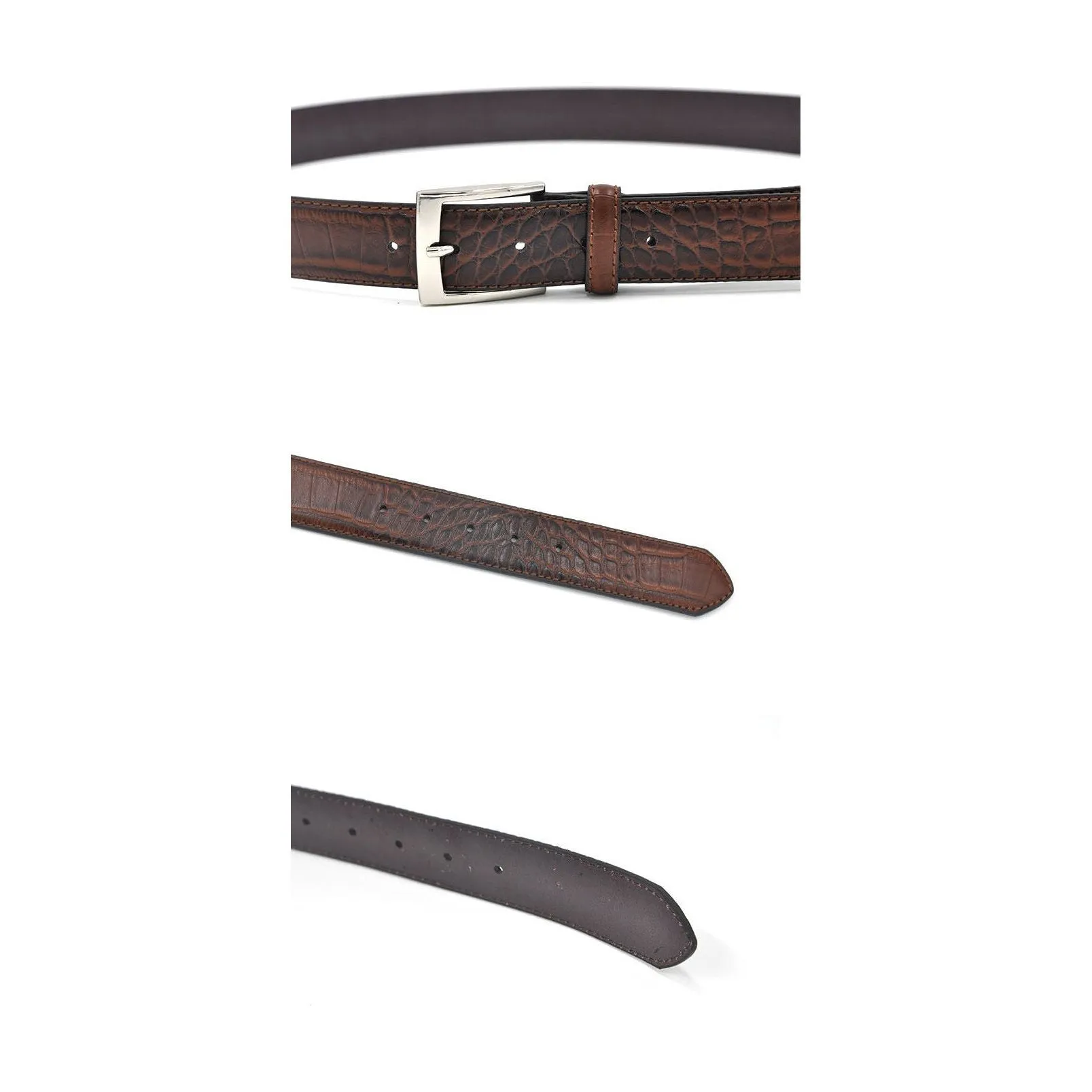Alligator Luxe Textured Leather Belt
