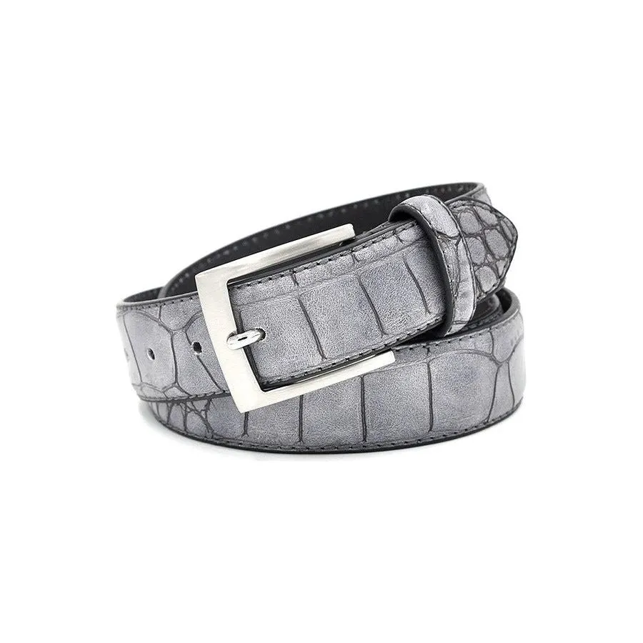 Alligator Luxe Textured Leather Belt