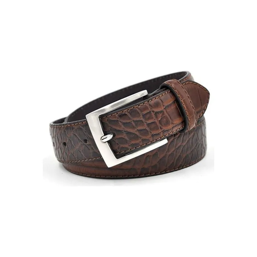 Alligator Luxe Textured Leather Belt