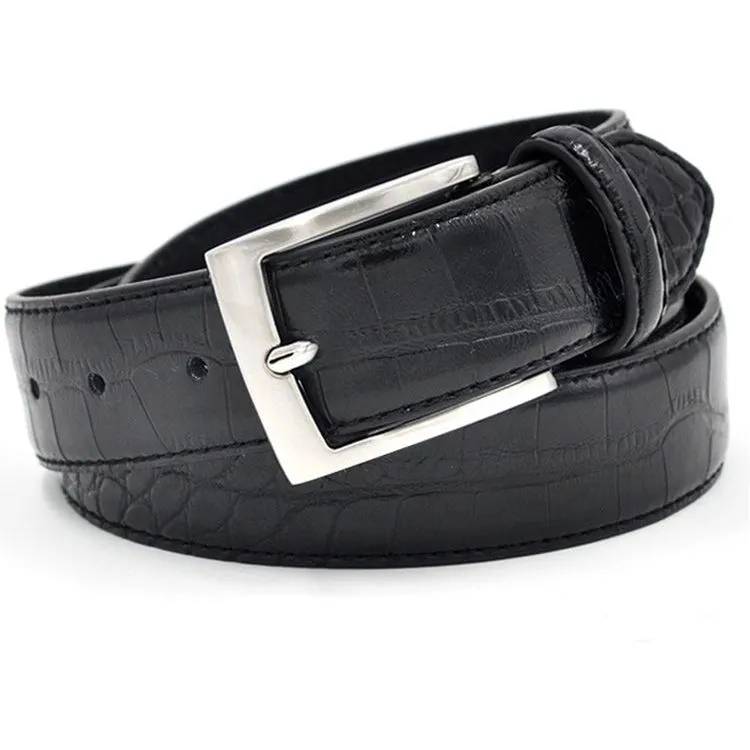 Alligator Luxe Textured Leather Belt