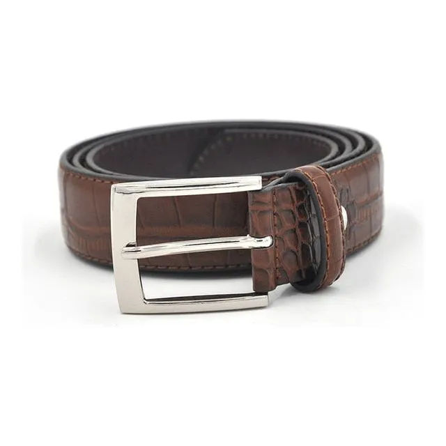 Alligator Luxe Textured Leather Belt