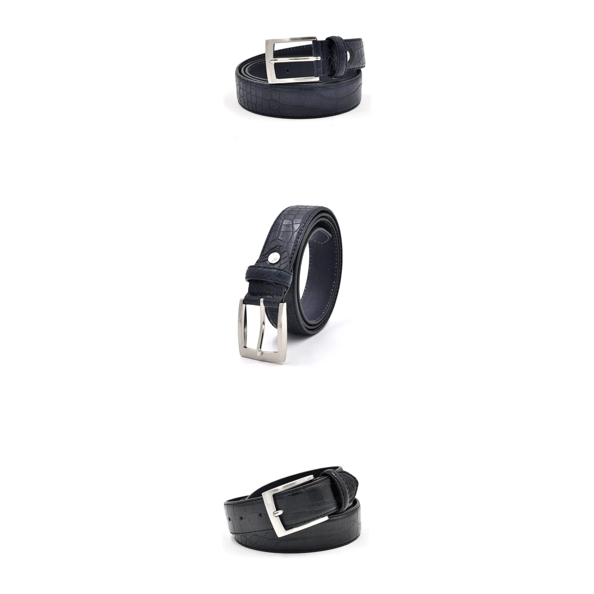 Alligator Luxe Textured Leather Belt