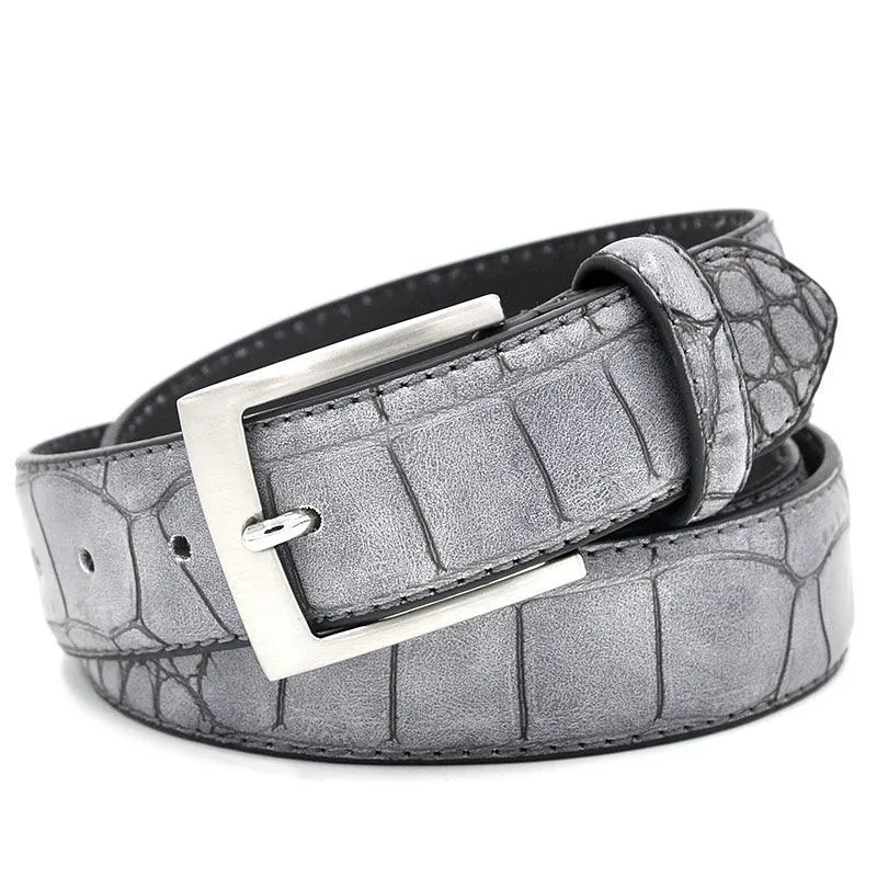 Alligator Luxe Textured Leather Belt