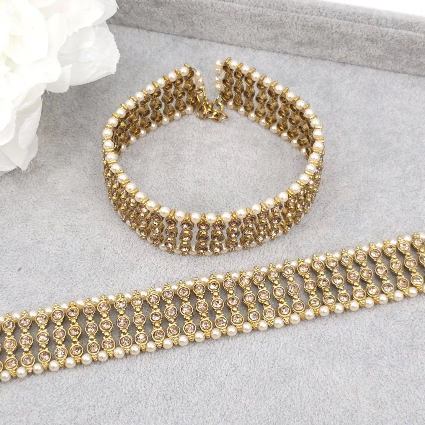 Arohi Anklets Gold Polki Anklets