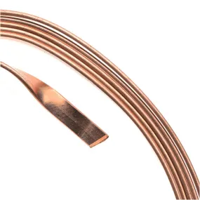 Artistic Wire, Flat Craft Wire 3mm 21 Gauge Thick, 3 Foot Coil, Bare Copper