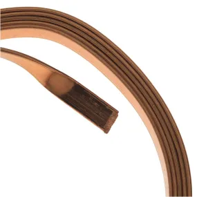 Artistic Wire, Flat Craft Wire 5mm 21 Gauge Thick, 3 Foot Coil, Antiqued Brass