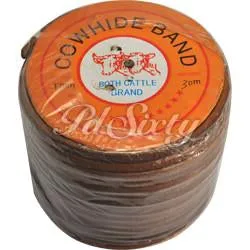 B108 - ROLLED OAK LEATHER BELT, 3/16" (5 MM) x 100