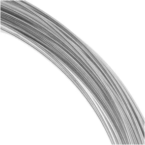 Beadalon 16 Gauge Round Wire, 1.75 Meter / 5.74 Foot Coil, Stainless Steel