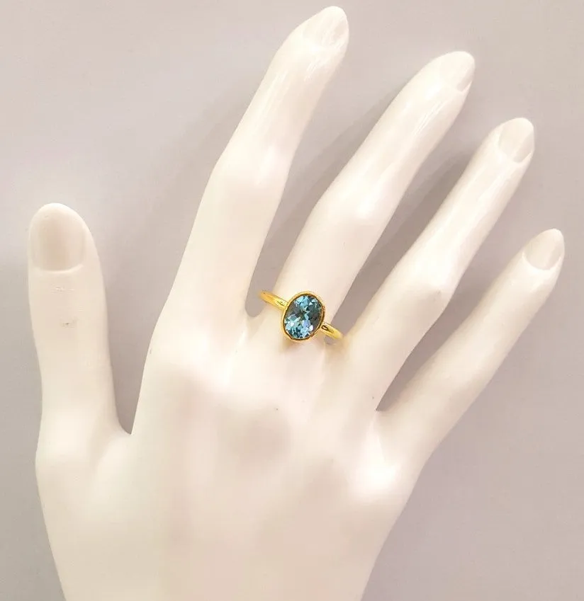 Blue Topaz Maxi Ring
