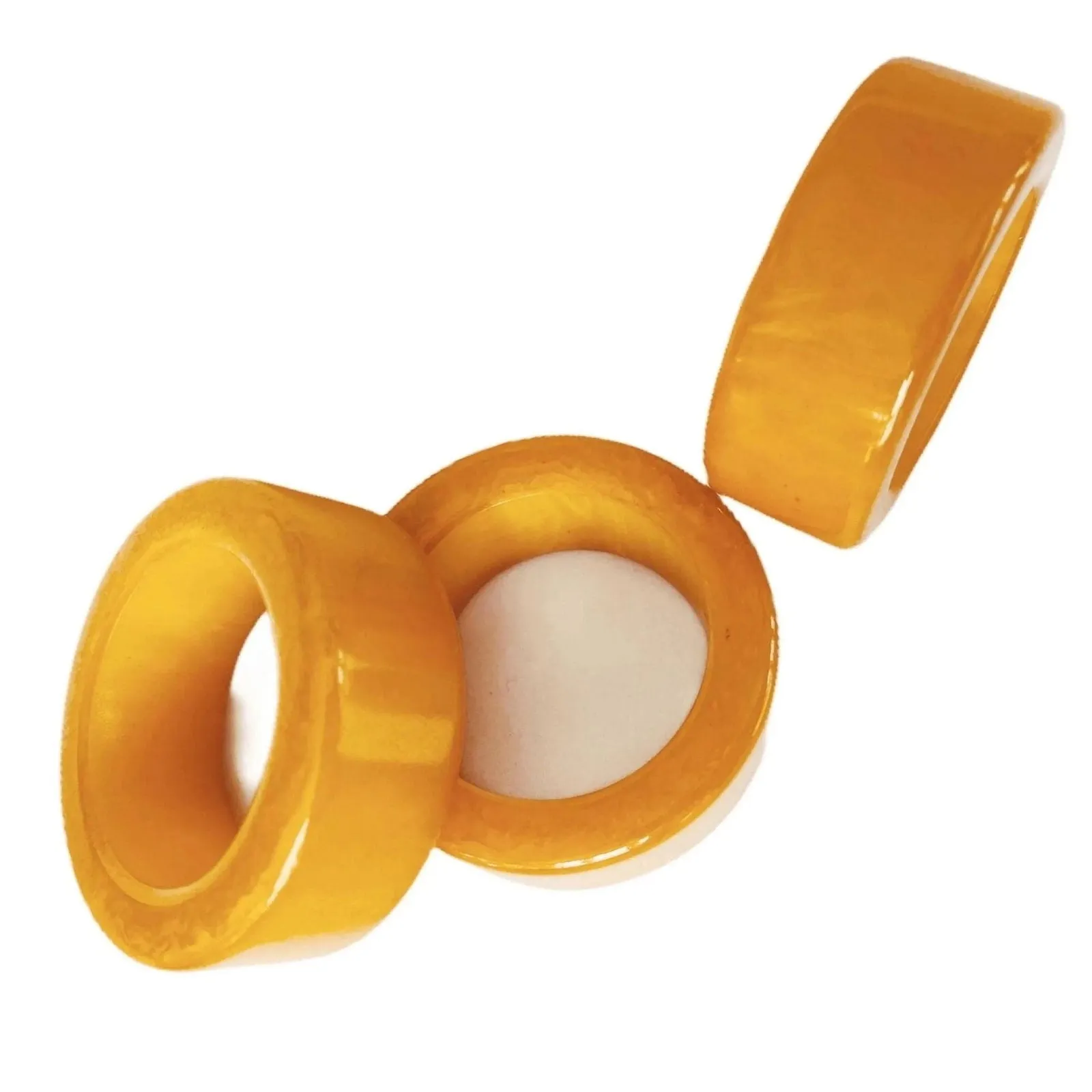 Butterscotch Bakelite Vintage Napkin Rings