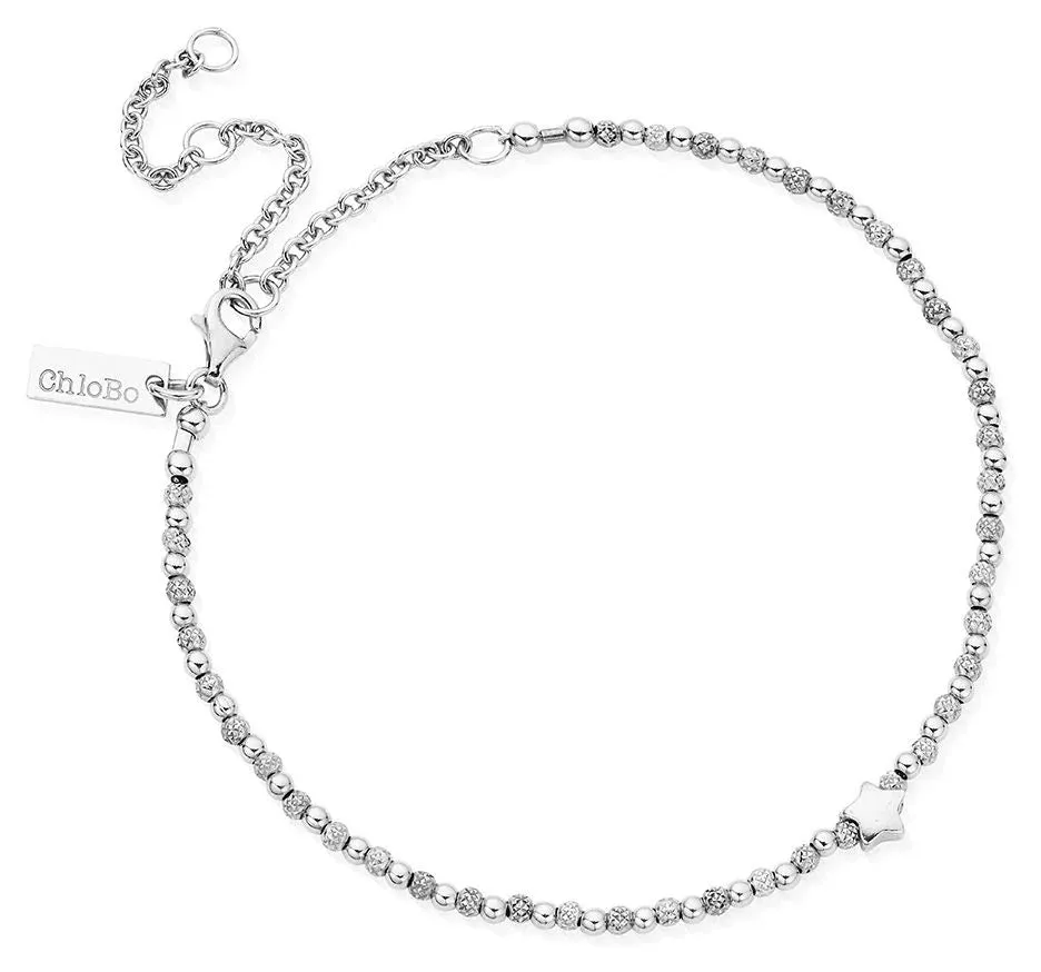 CHLOBO Inset Star Anklet Sterling Silver