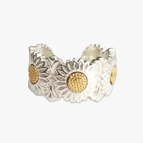 Daisy Hug Silver Ring Soft Girl Aesthetic