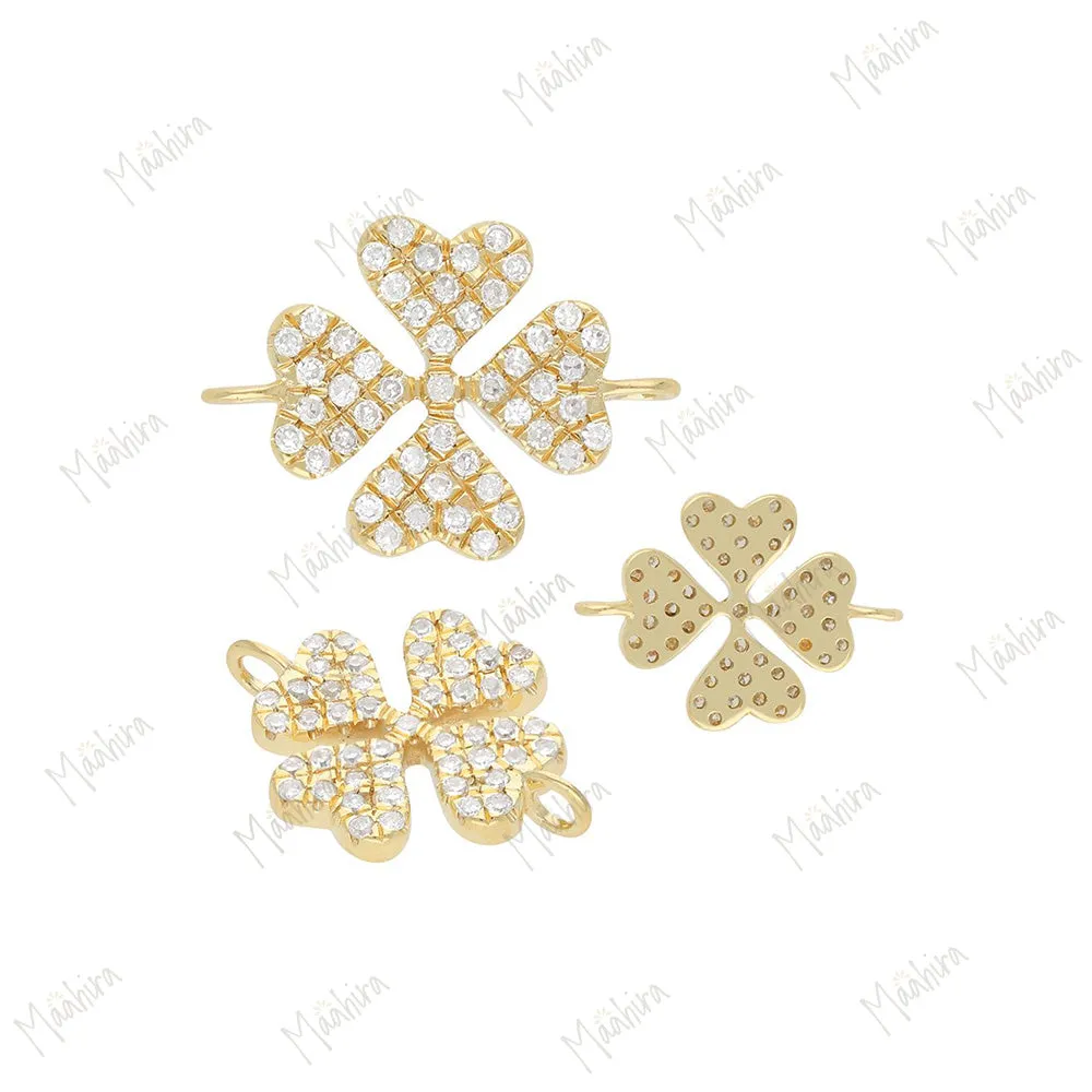 Diamond Clover Connector 9.50x10.50mm