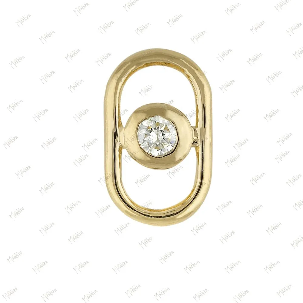 Diamond Mini Rectangle Connector Charm 5x8mm