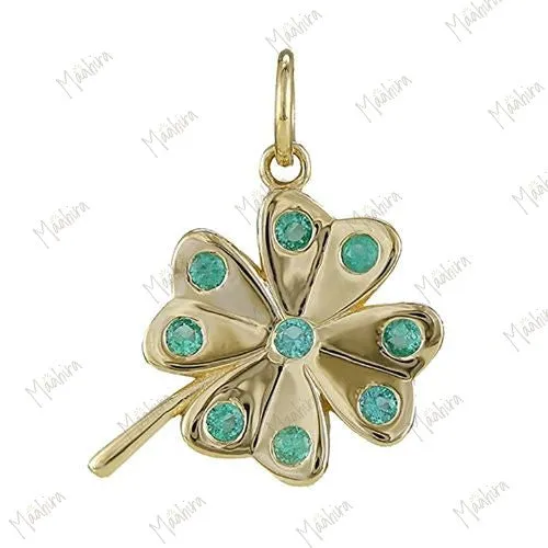 Emerald Clover Pendant