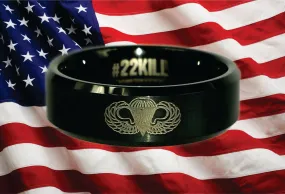 Engraved Honor Ring (Army Jump Wings)