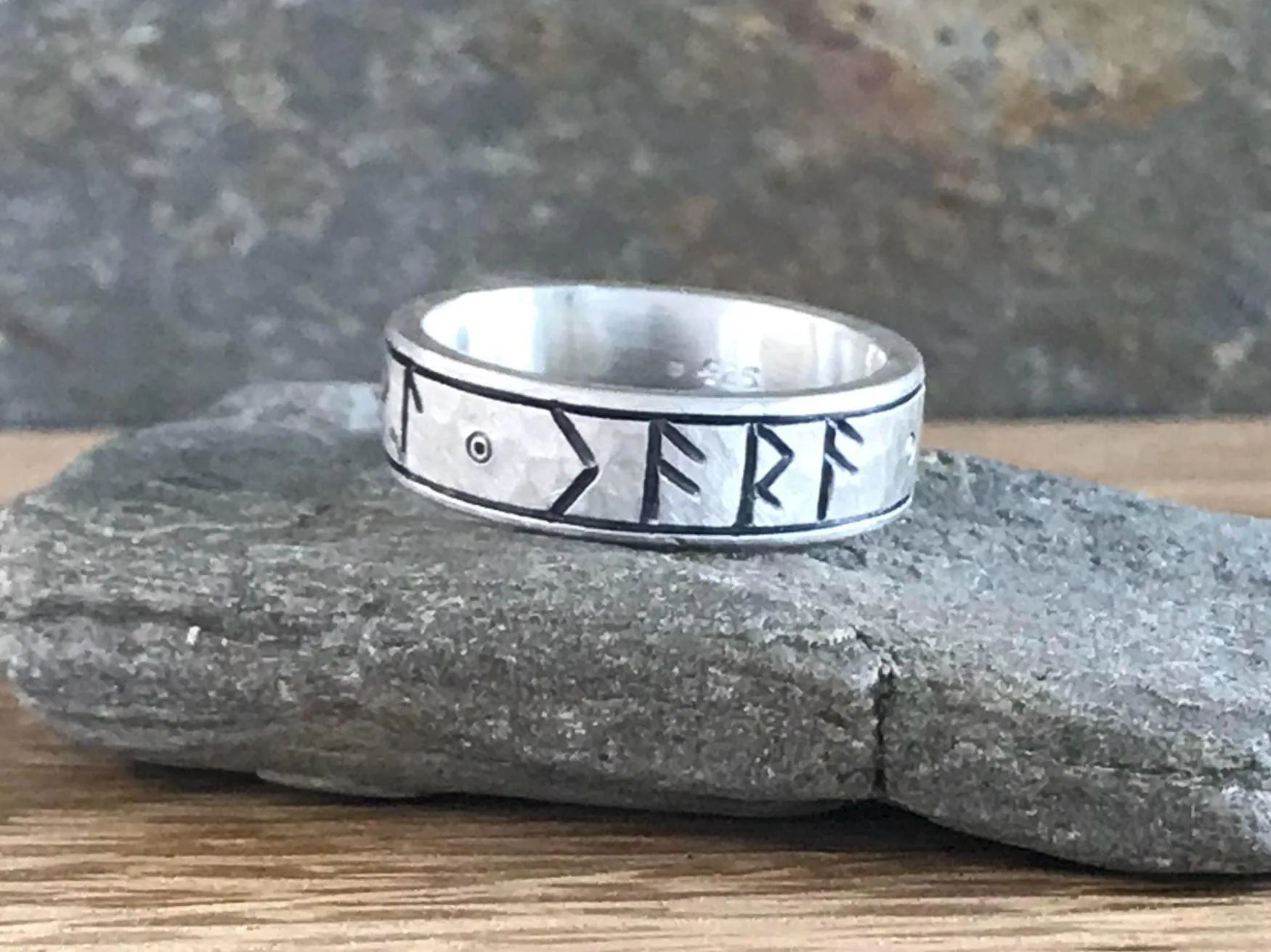Engraved Sterling Silver Ring
