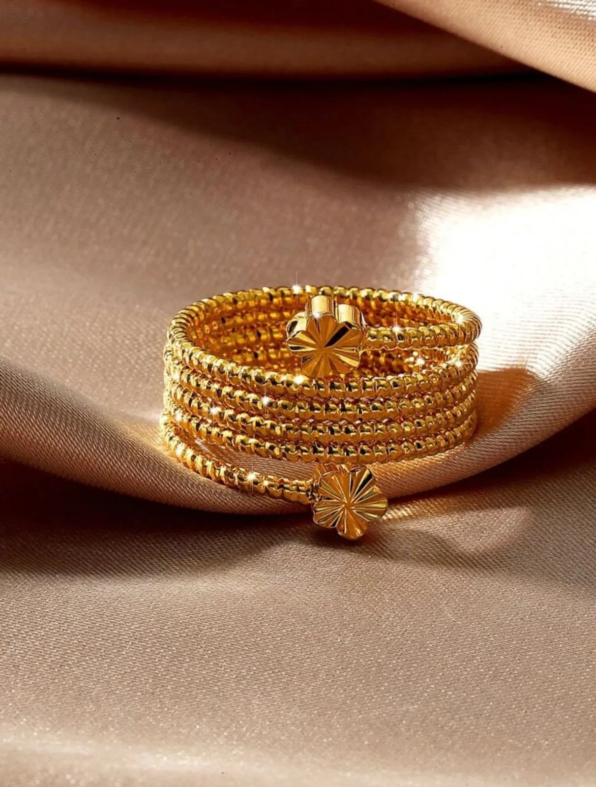 Floral Embrace Statement Ring