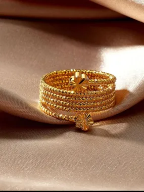 Floral Embrace Statement Ring