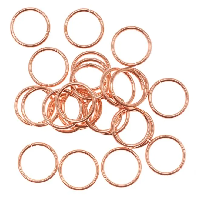 Genuine Copper Open Jump Rings 10mm 18 Gauge (50 pcs)
