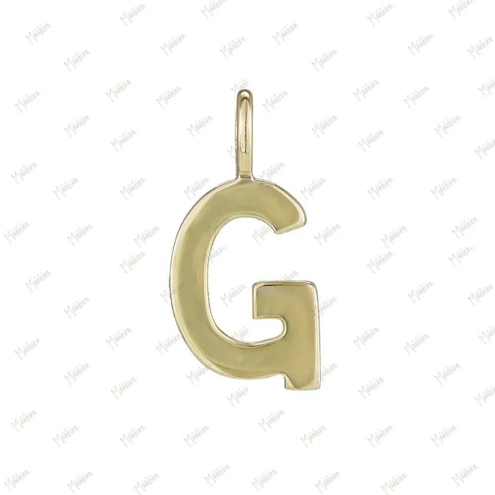Gold Charm Letter G 8mm (JR 3mm)