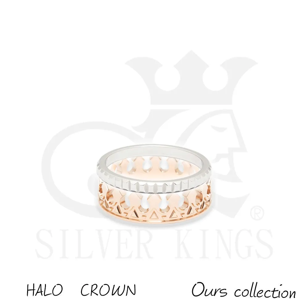 HALO & CROWN COUPLE RINGS