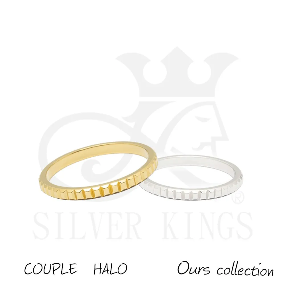 HALO & CROWN COUPLE RINGS