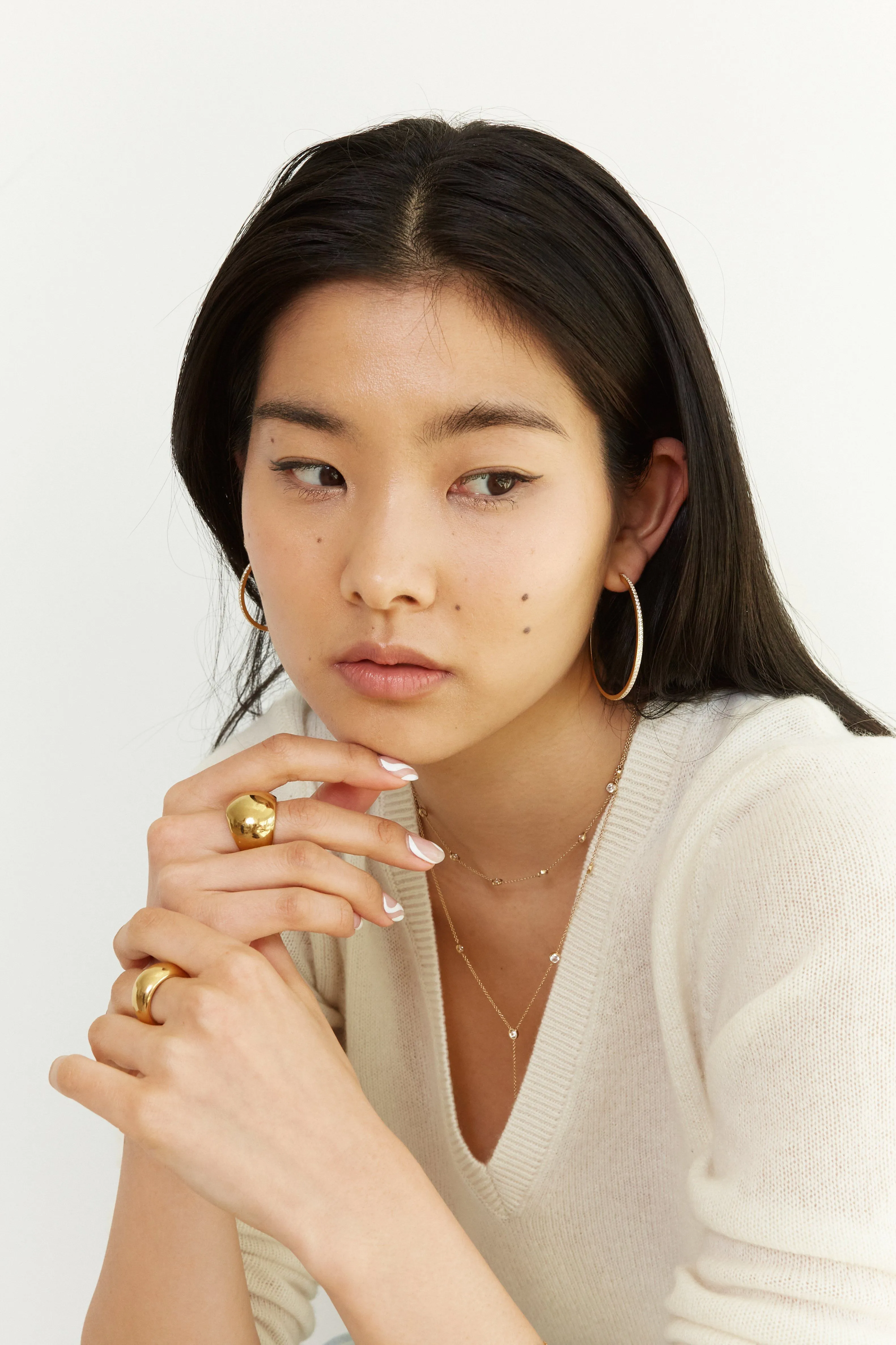 Large Gold Orb Ring