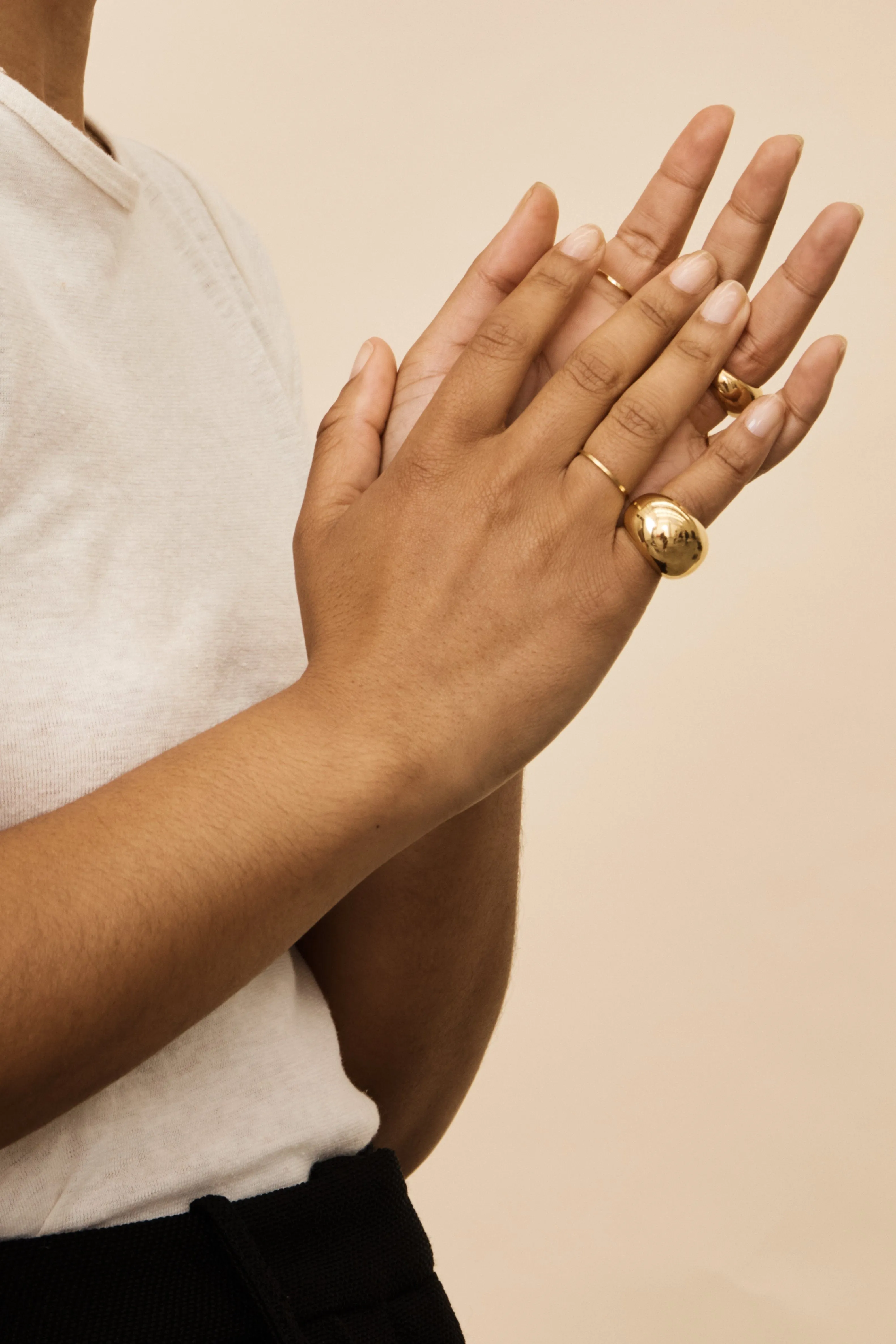Large Gold Orb Ring