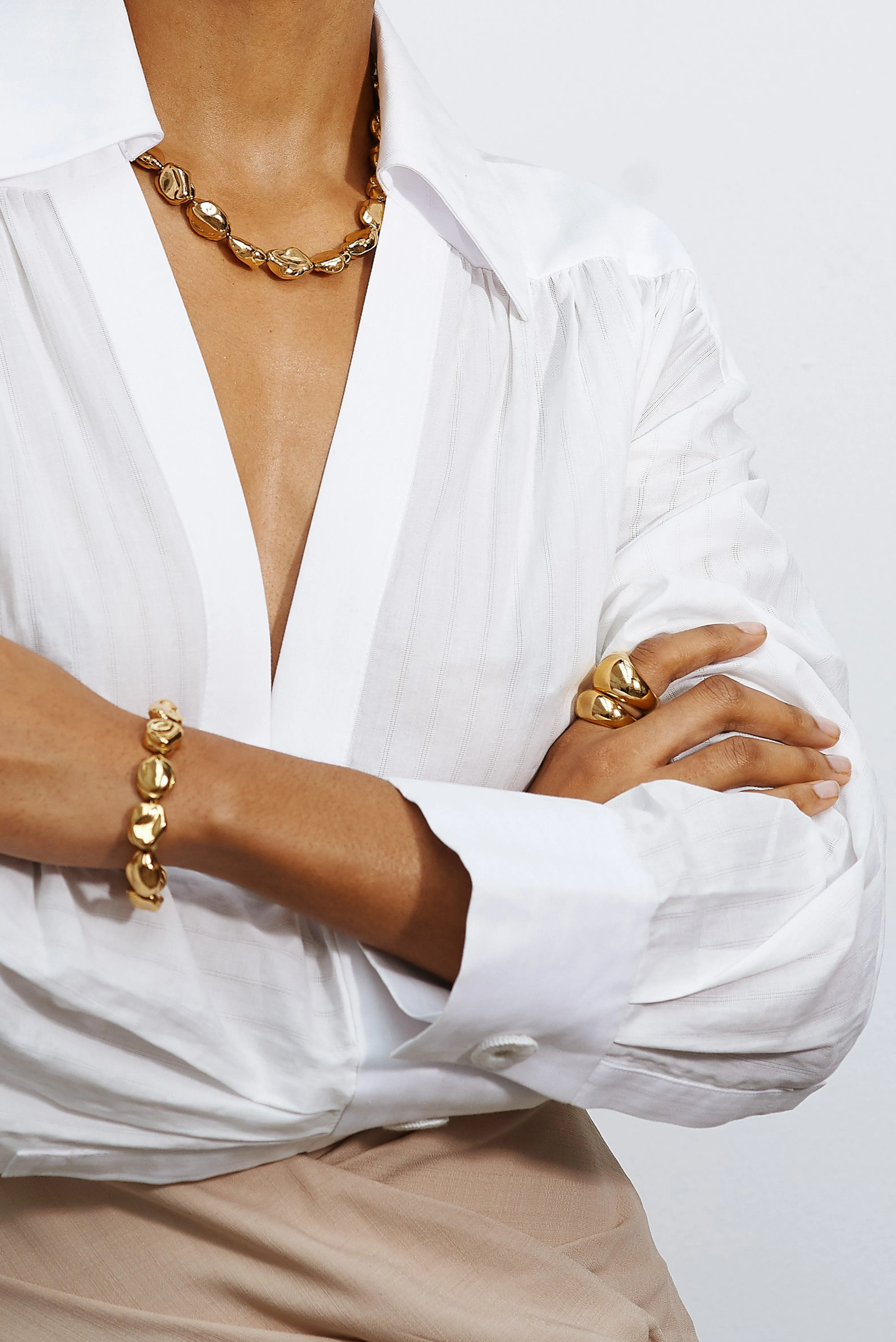 Large Gold Orb Ring
