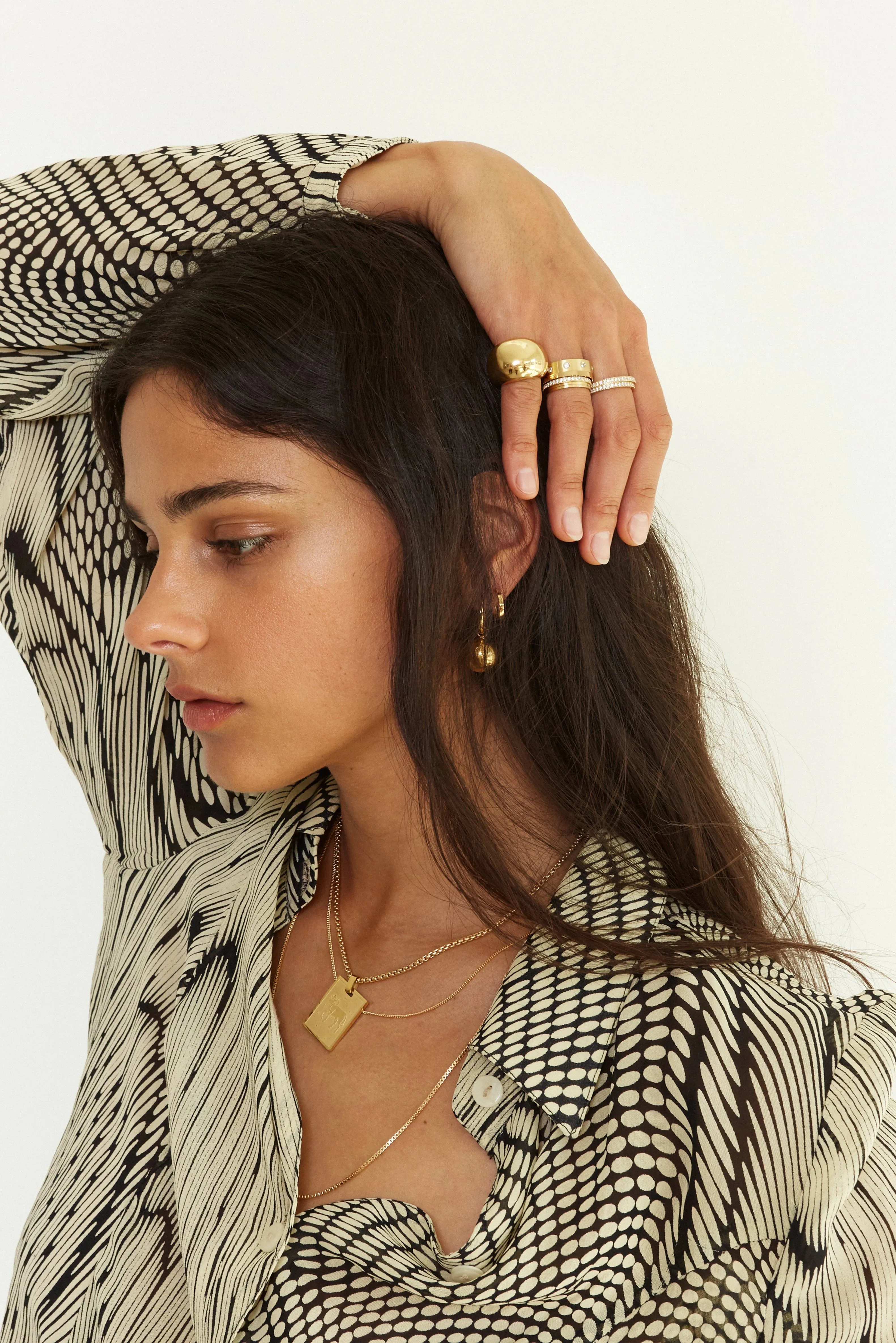 Large Gold Orb Ring