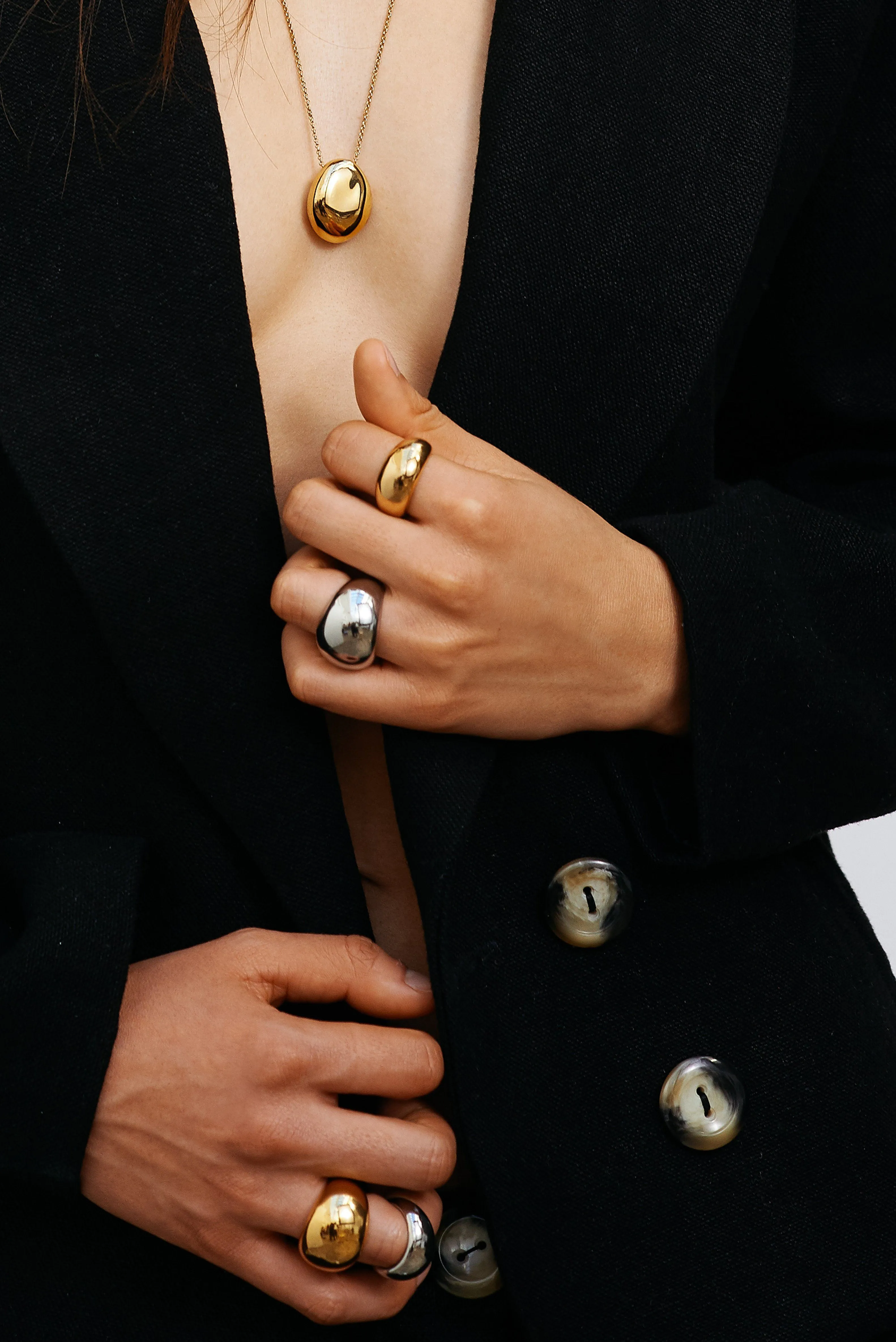 Large Gold Orb Ring