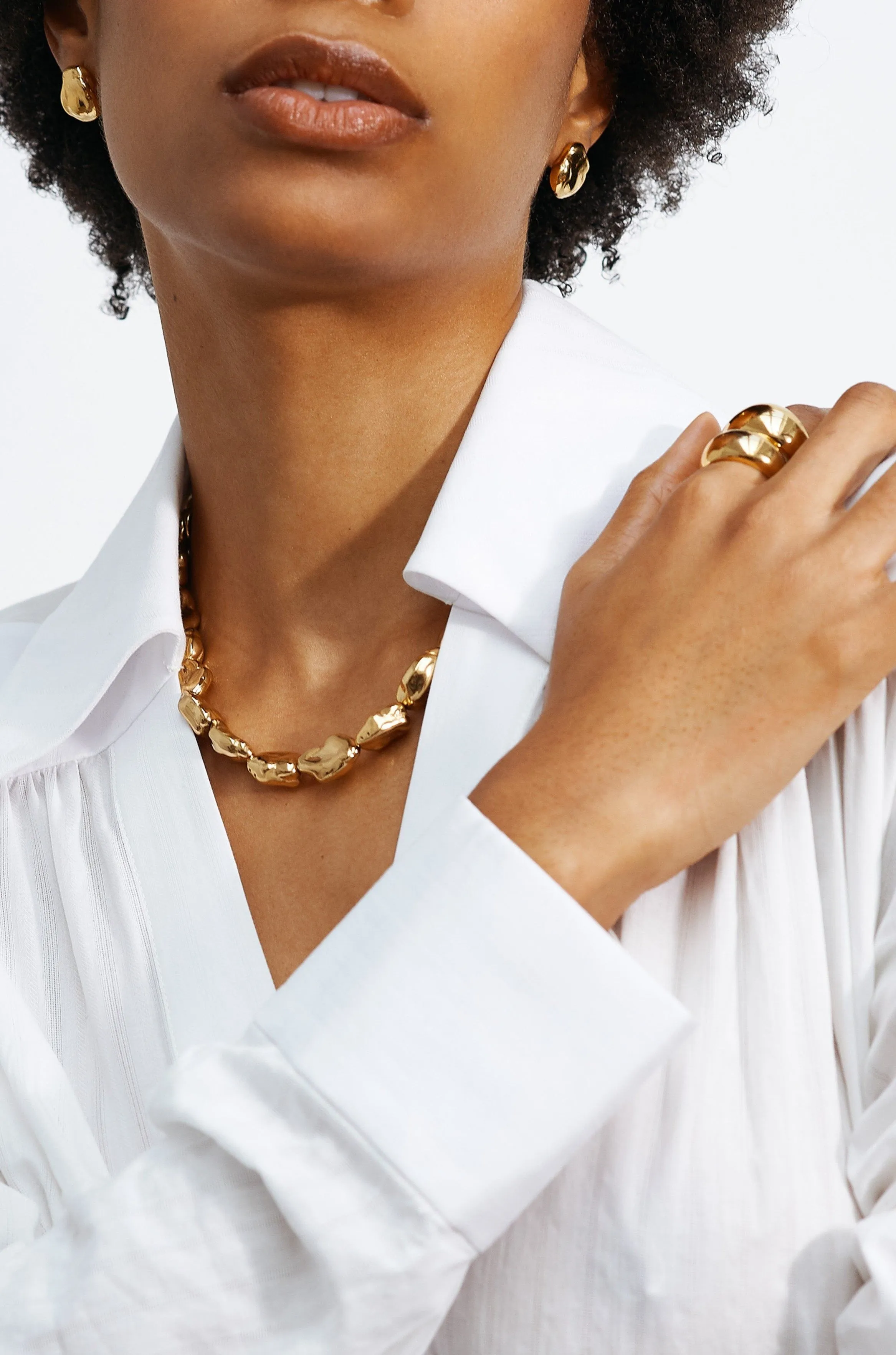 Large Gold Orb Ring
