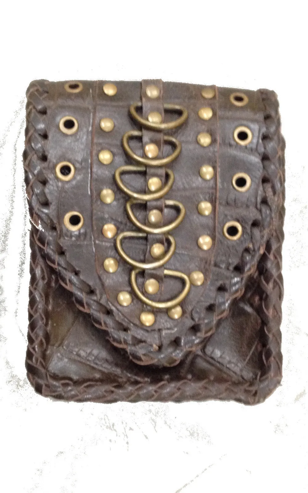 Leather pocket belt