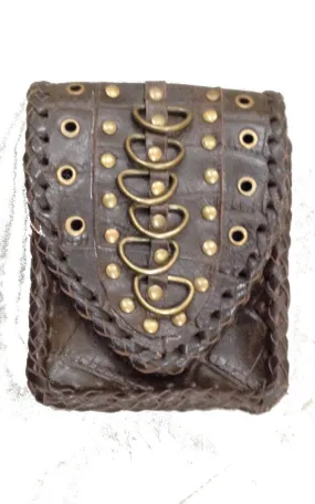 Leather pocket belt