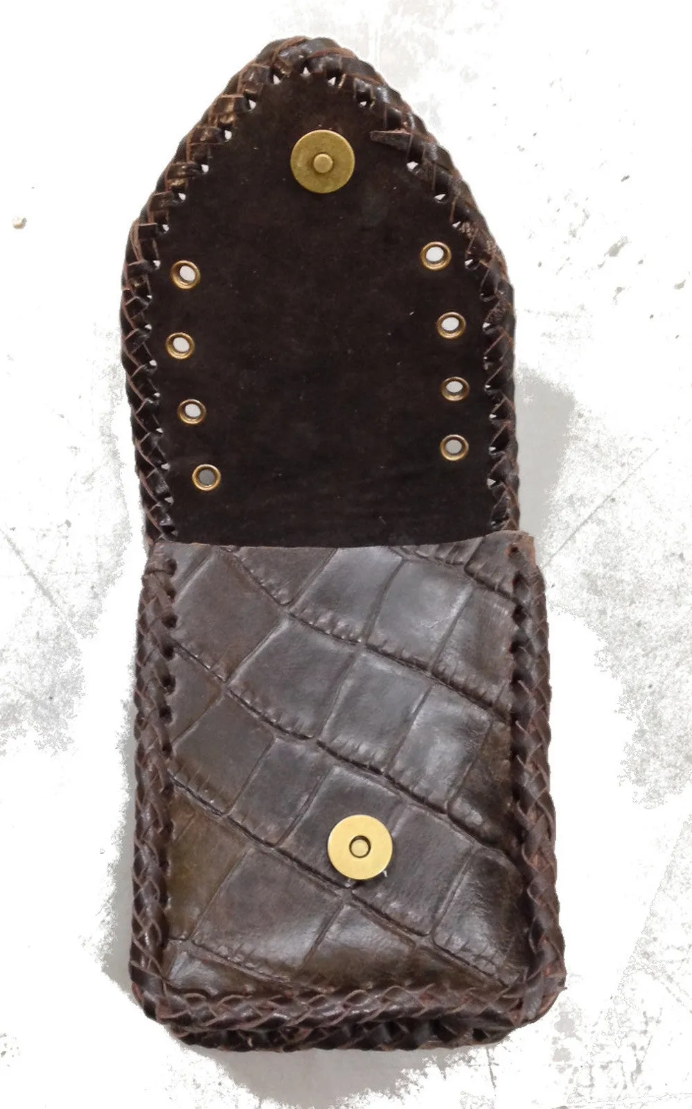 Leather pocket belt