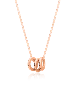 Men Circle of Life Necklace - 18K Rose Vermeil