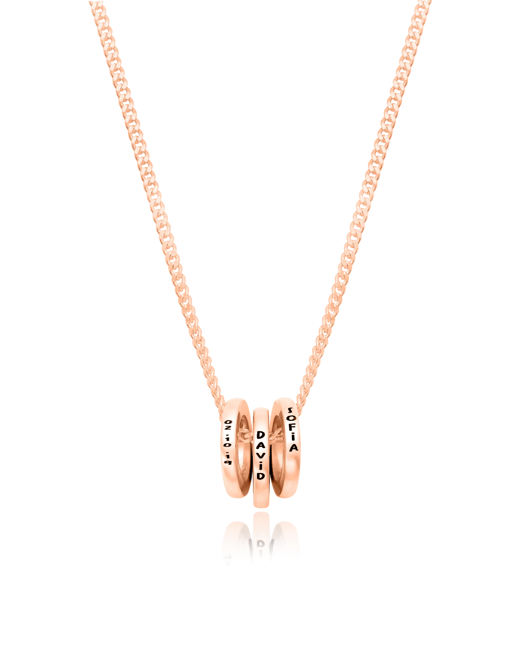 Men Circle of Life Necklace - 18K Rose Vermeil