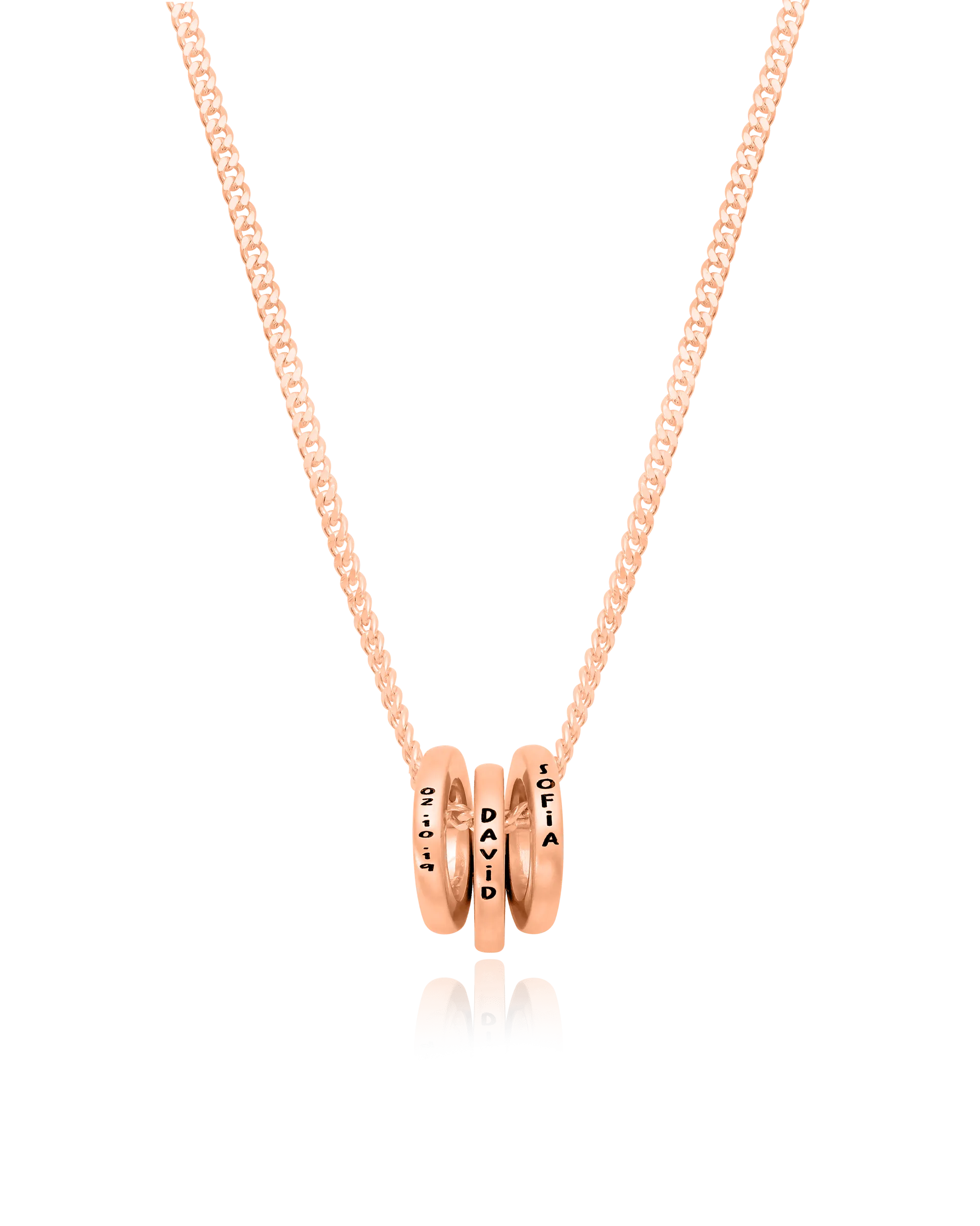 Men Circle of Life Necklace - 18K Rose Vermeil
