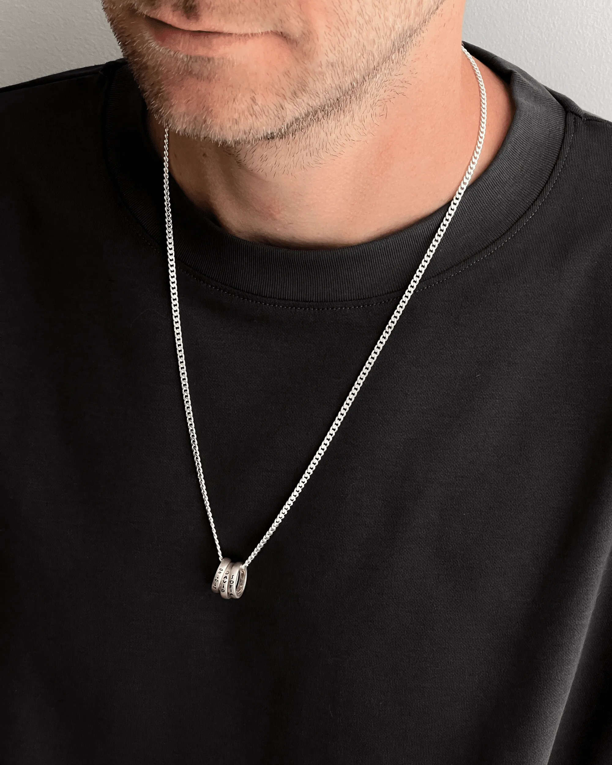 Men Circle of Life Necklace - 18K Rose Vermeil