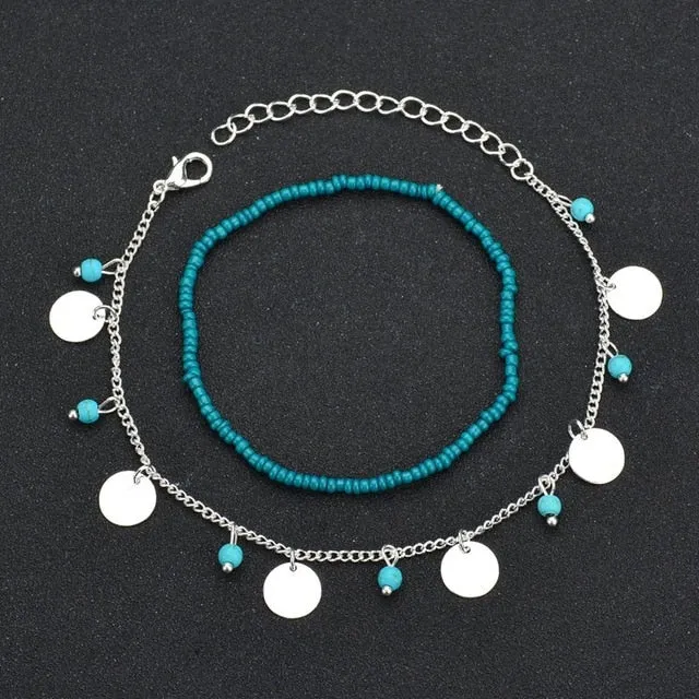 MissCyCy Bohemian Beads Ankle Bracelet for Women