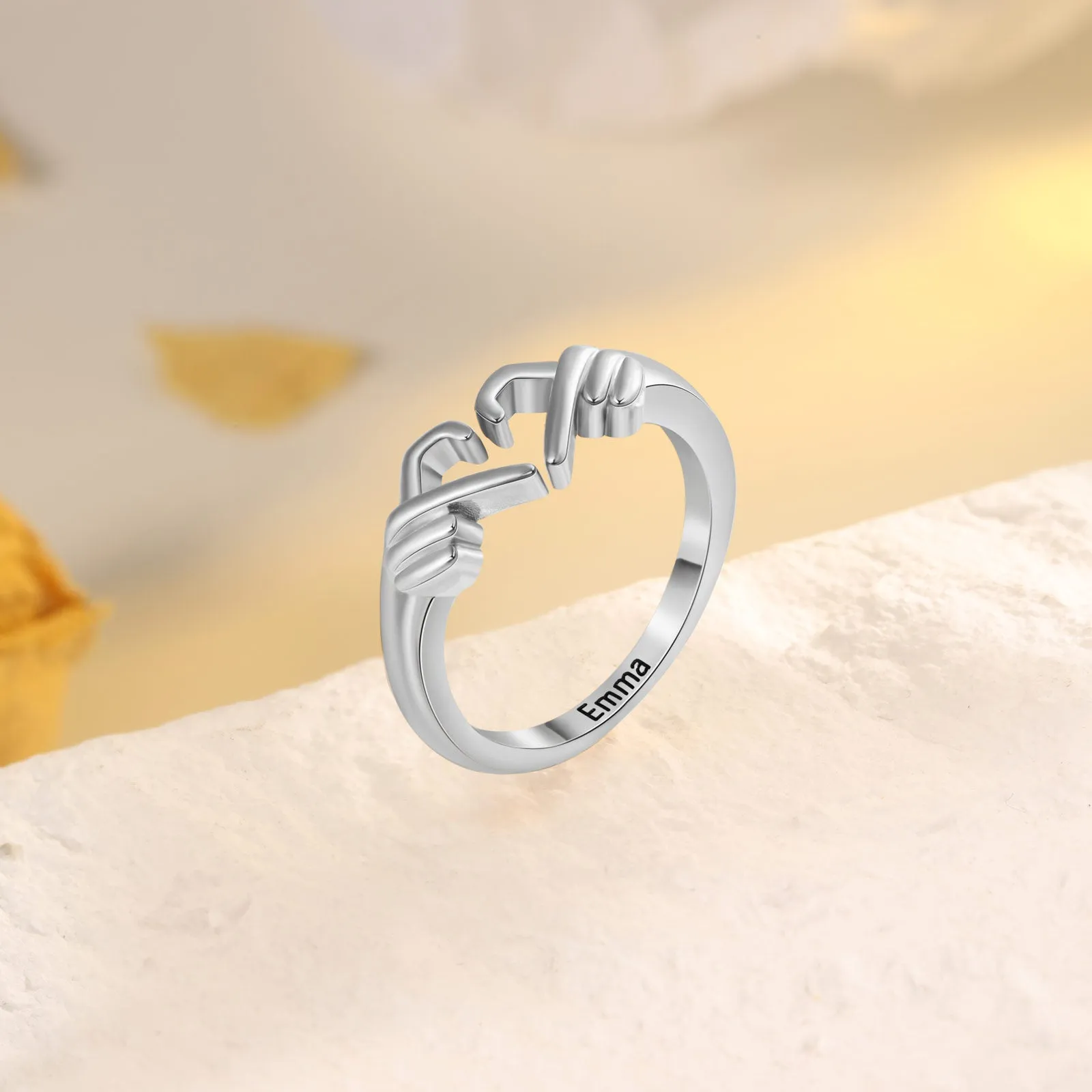 Name Heart Ring- S925 Sterling Silver Ring